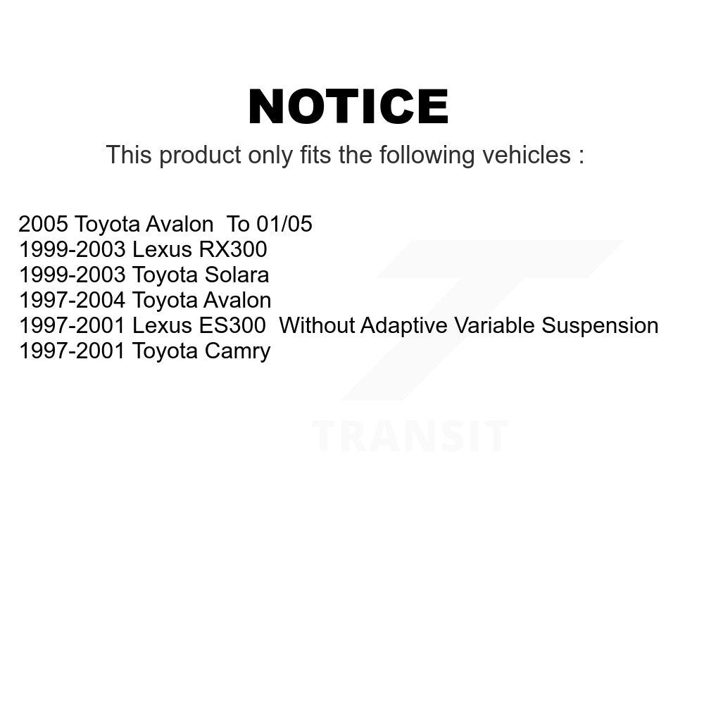 Front Rear Suspension Strut Shock Mounting Kit For Toyota Camry Avalon Lexus RX300 ES300 Solara K73-100015
