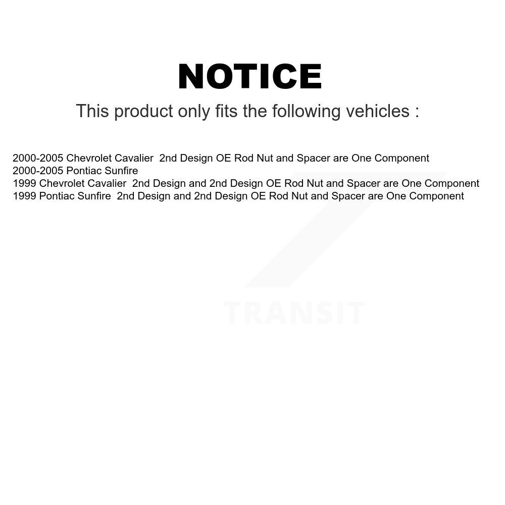Front Rear Suspension Strut Shock Mounting Kit For Chevrolet Cavalier Pontiac Sunfire K73-100030