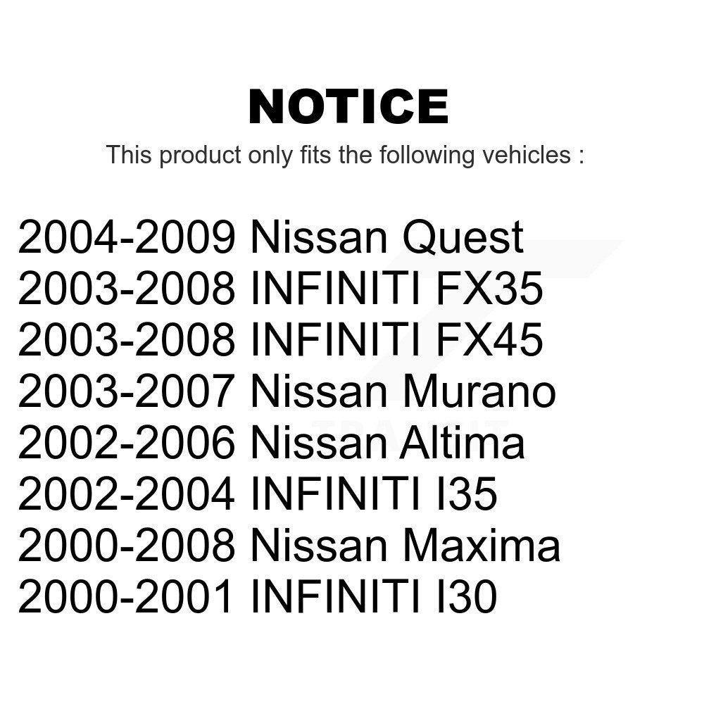 Front Suspension Strut Shock Mounting Pair For Nissan Altima Maxima Murano Infiniti Quest FX35 I35 I30 FX45 INFINITI K73-100139