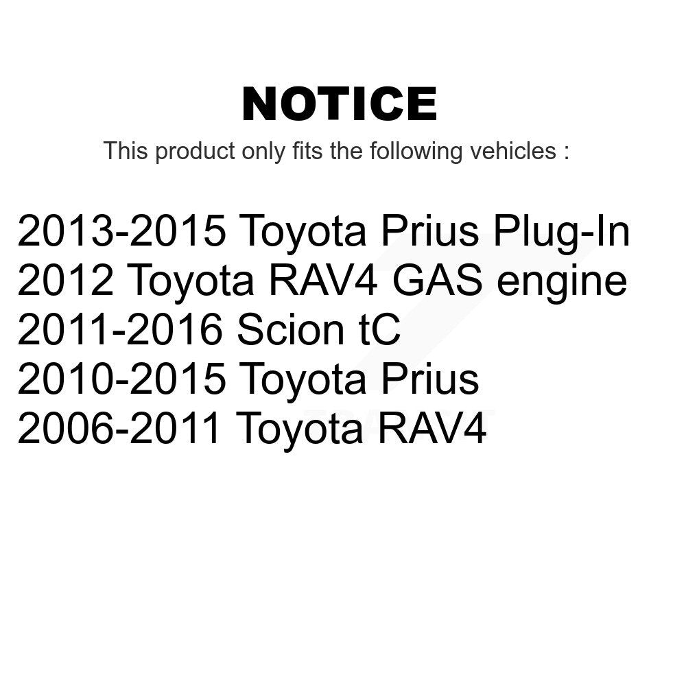 Front Suspension Strut Shock Mounting Pair For Toyota RAV4 Prius Scion tC Plug-In K73-100152