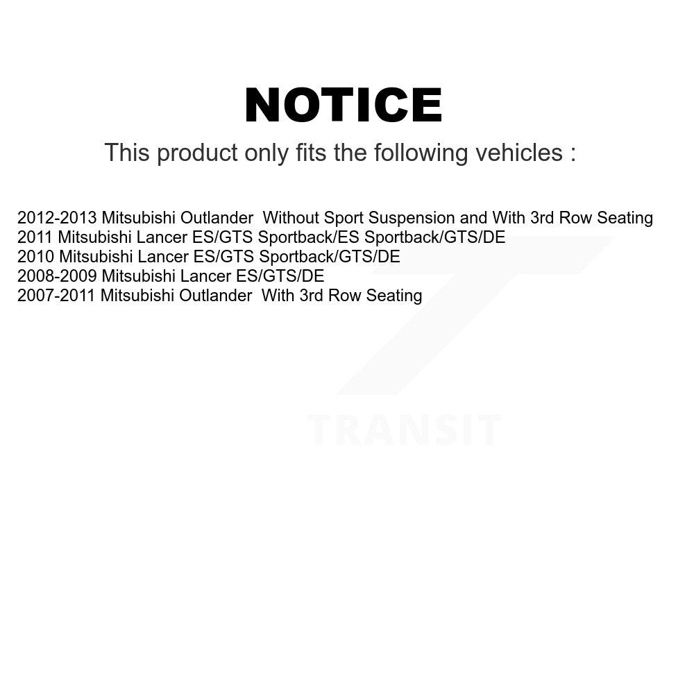 Front Suspension Strut Shock Mounting Pair For Mitsubishi Lancer Outlander K73-100161