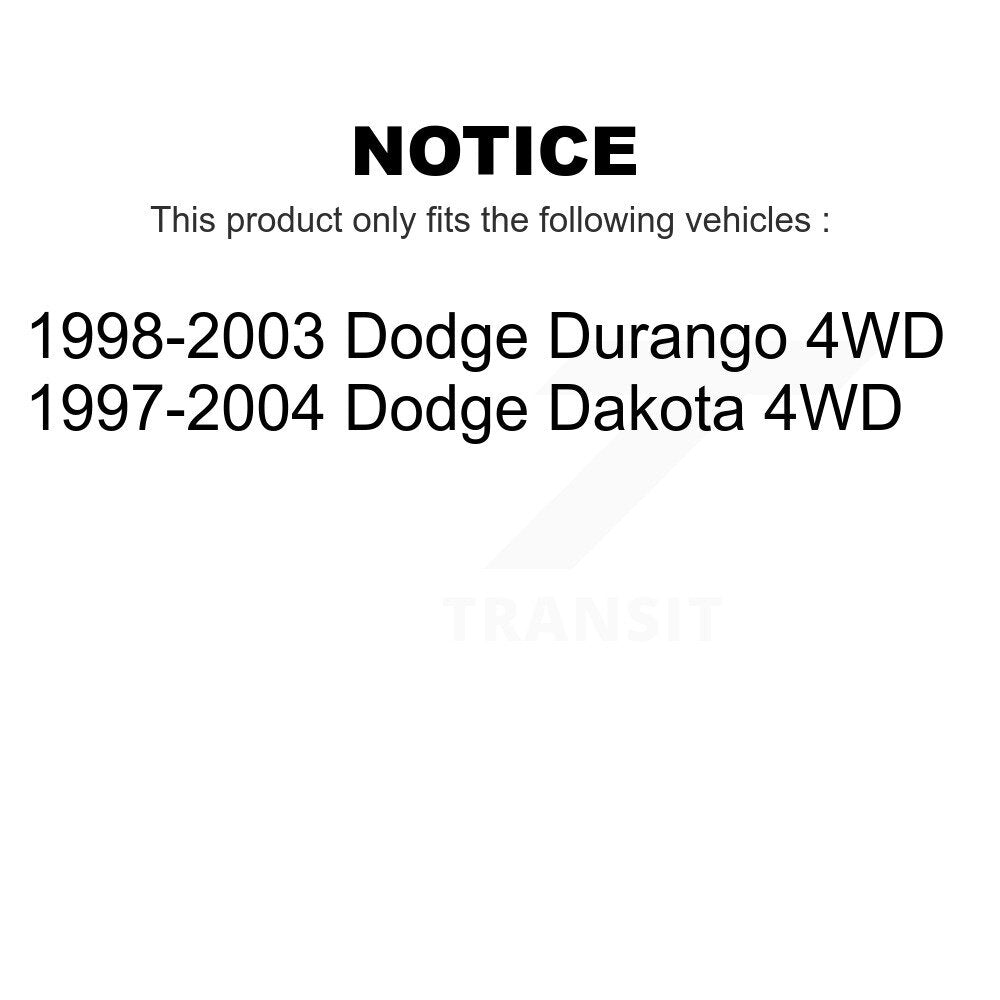 Front Rear Suspension Shock Absorber Kit For Dodge Dakota Durango 4WD K78-100196