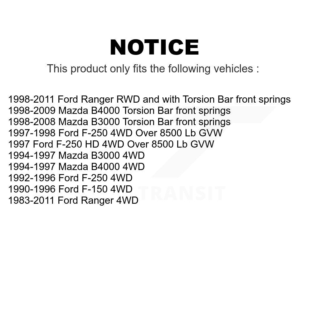 Rear Suspension Shock Absorber Pair For Ford Ranger F-150 F-250 HD Mazda B3000 B4000 K78-100259