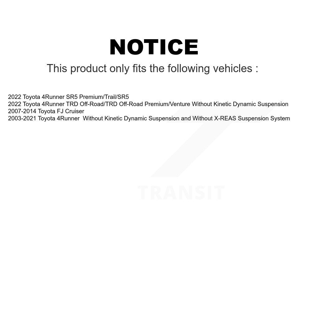 Rear Suspension Shock Absorber Pair For Toyota 4Runner FJ Cruiser K78-100382