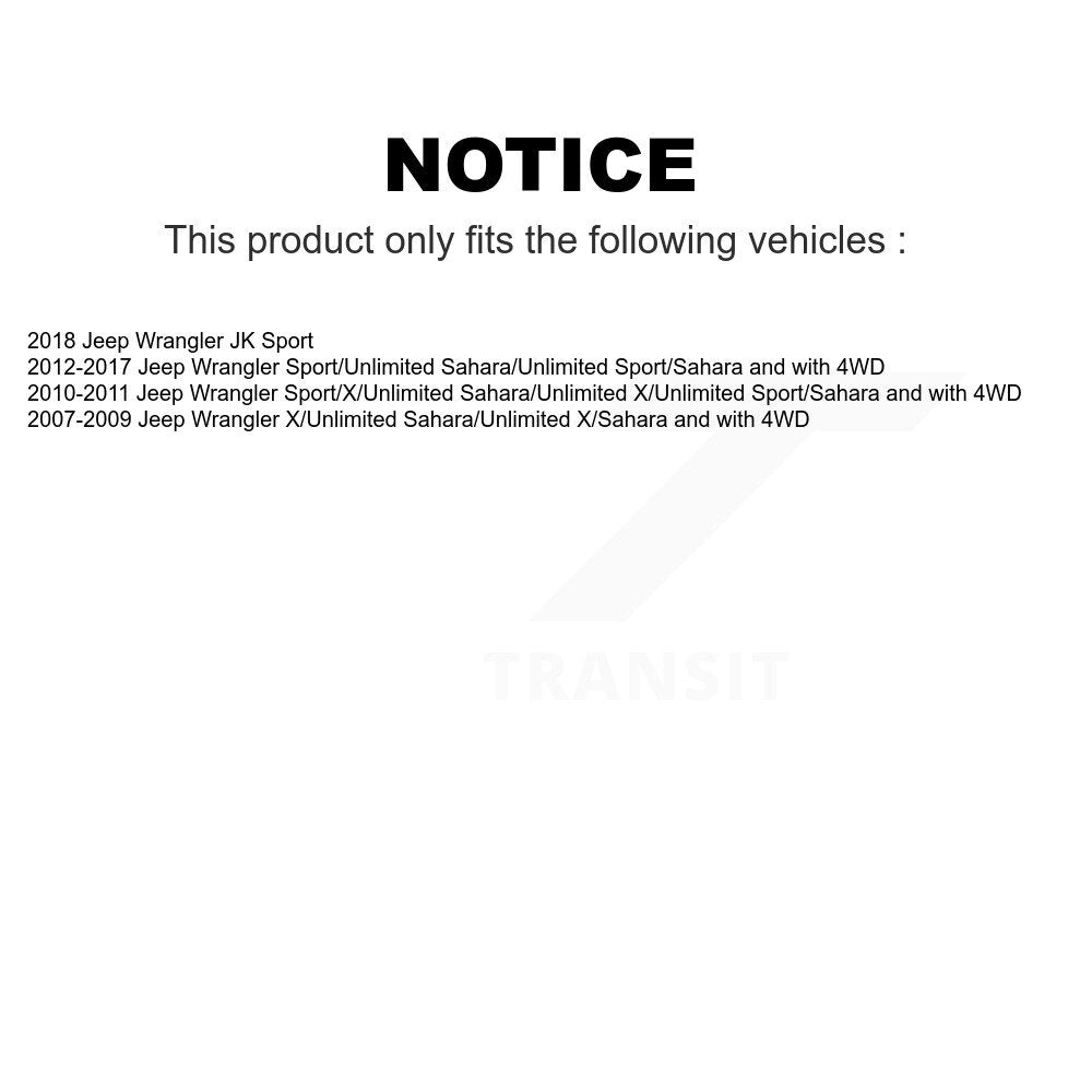Rear Suspension Shock Absorber Pair For Jeep Wrangler JK K78-100385