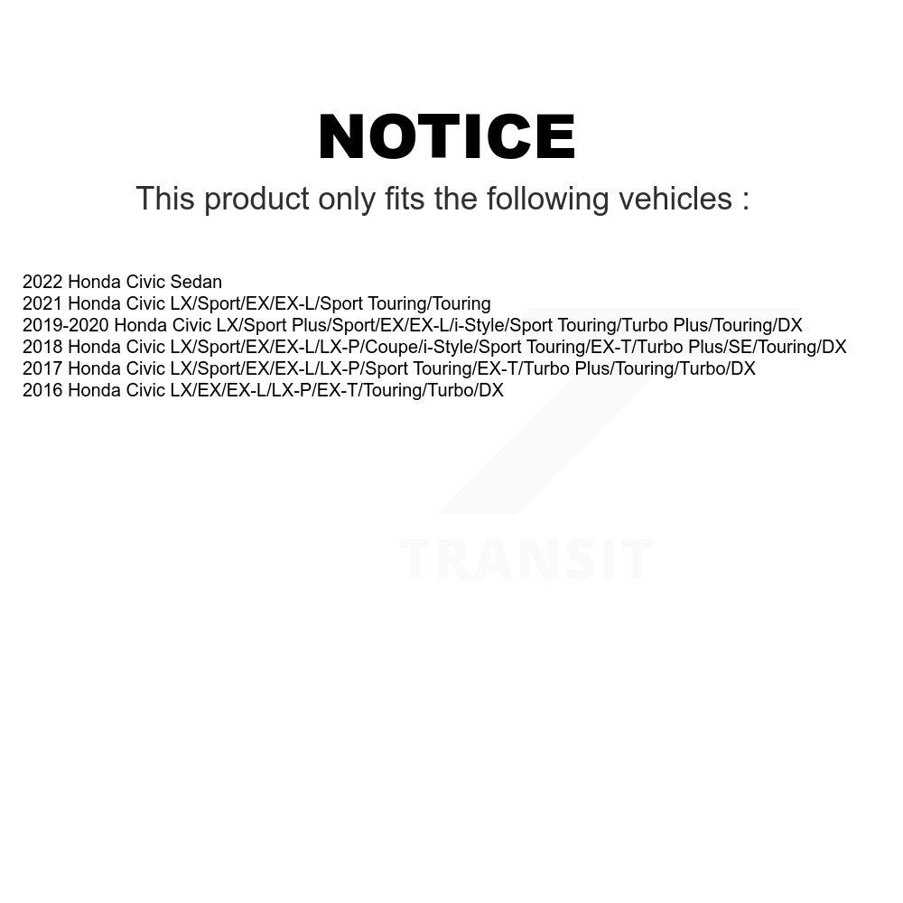 Rear Suspension Shock Absorber Pair For Honda Civic K78-100412