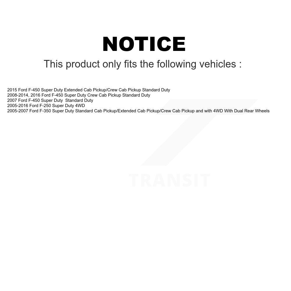 Rear Suspension Shock Absorber Pair For Ford F-250 Super Duty F-350 F-450 K78-100436