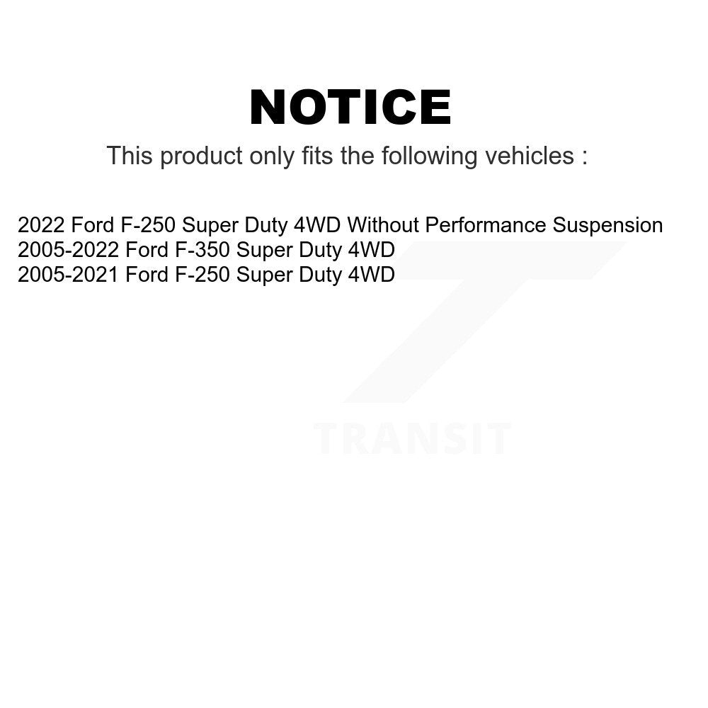 Front Suspension Shock Absorber Pair For Ford F-250 Super Duty F-350 4WD K78-100482