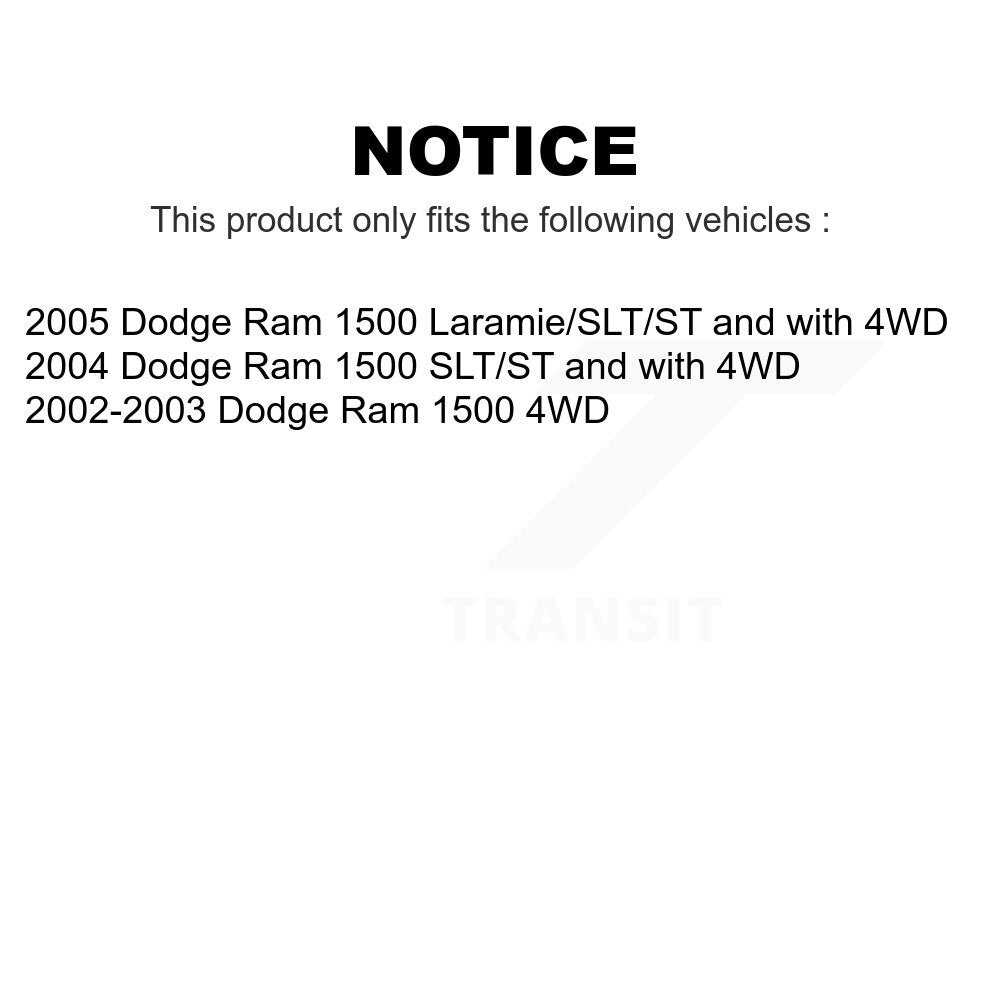 Front Rear Suspension Shock Absorber Kit For Dodge Ram 1500 K78-100653