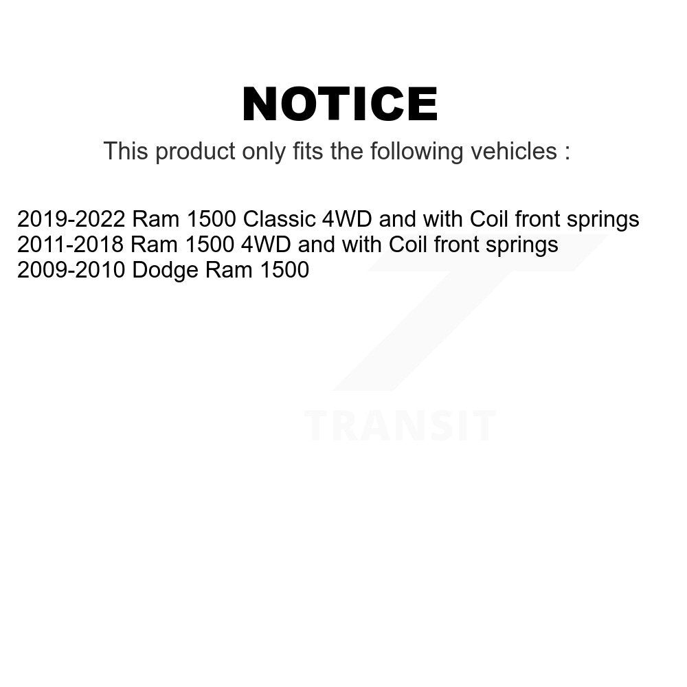 Front Suspension Strut Pair For Ram 1500 Dodge Classic K78-100691