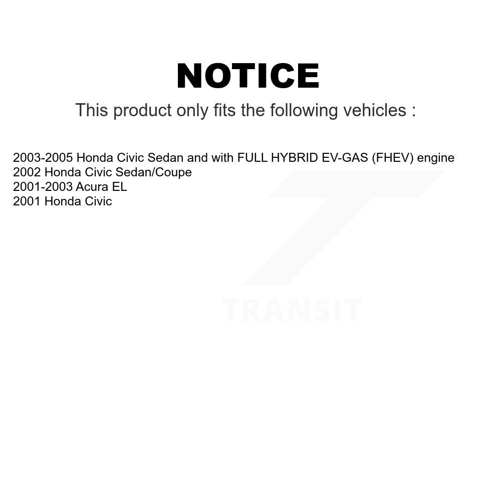 Front Rear Suspension Strut Kit For Honda Civic Acura EL K78-100877