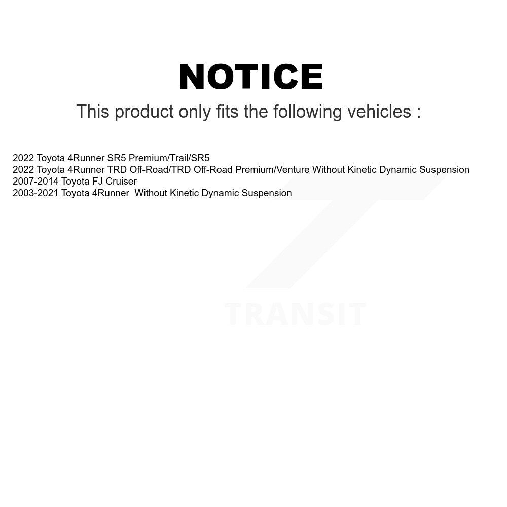 Front Rear Suspension Strut Kit For Toyota 4Runner FJ Cruiser K78-100911