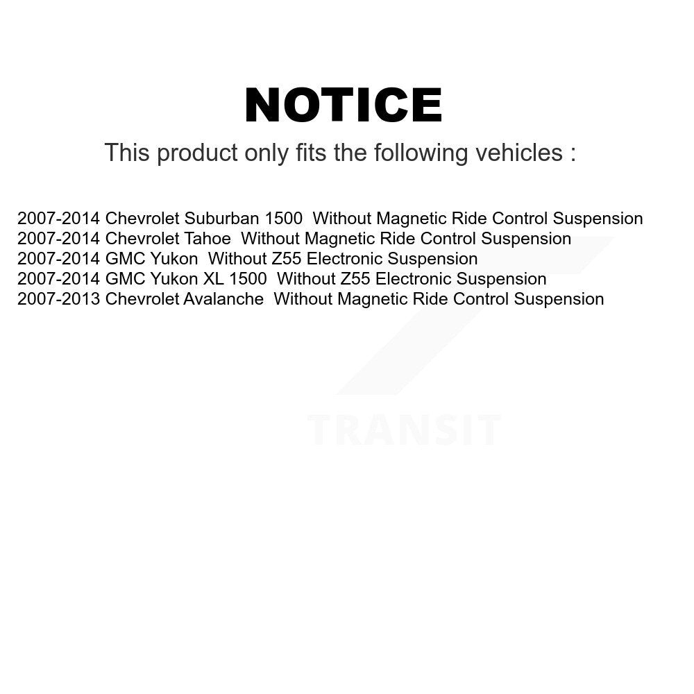 Front Rear Suspension Strut Kit For Chevrolet Tahoe GMC Suburban 1500 Yukon XL Avalanche K78-100925