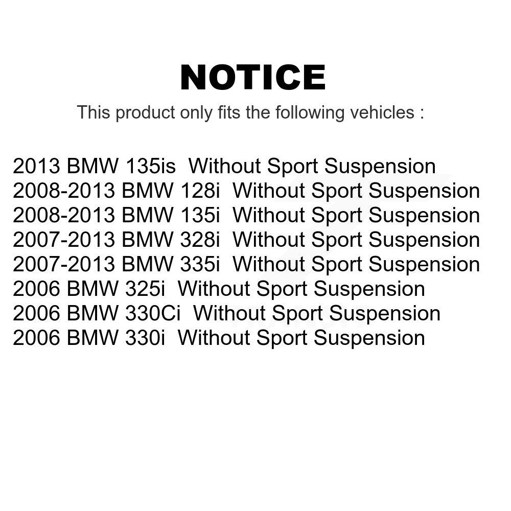 Front Rear Suspension Strut Kit For BMW 328i 335i 325i 128i 330i 135i 330Ci 135is Without Sport K78-100991