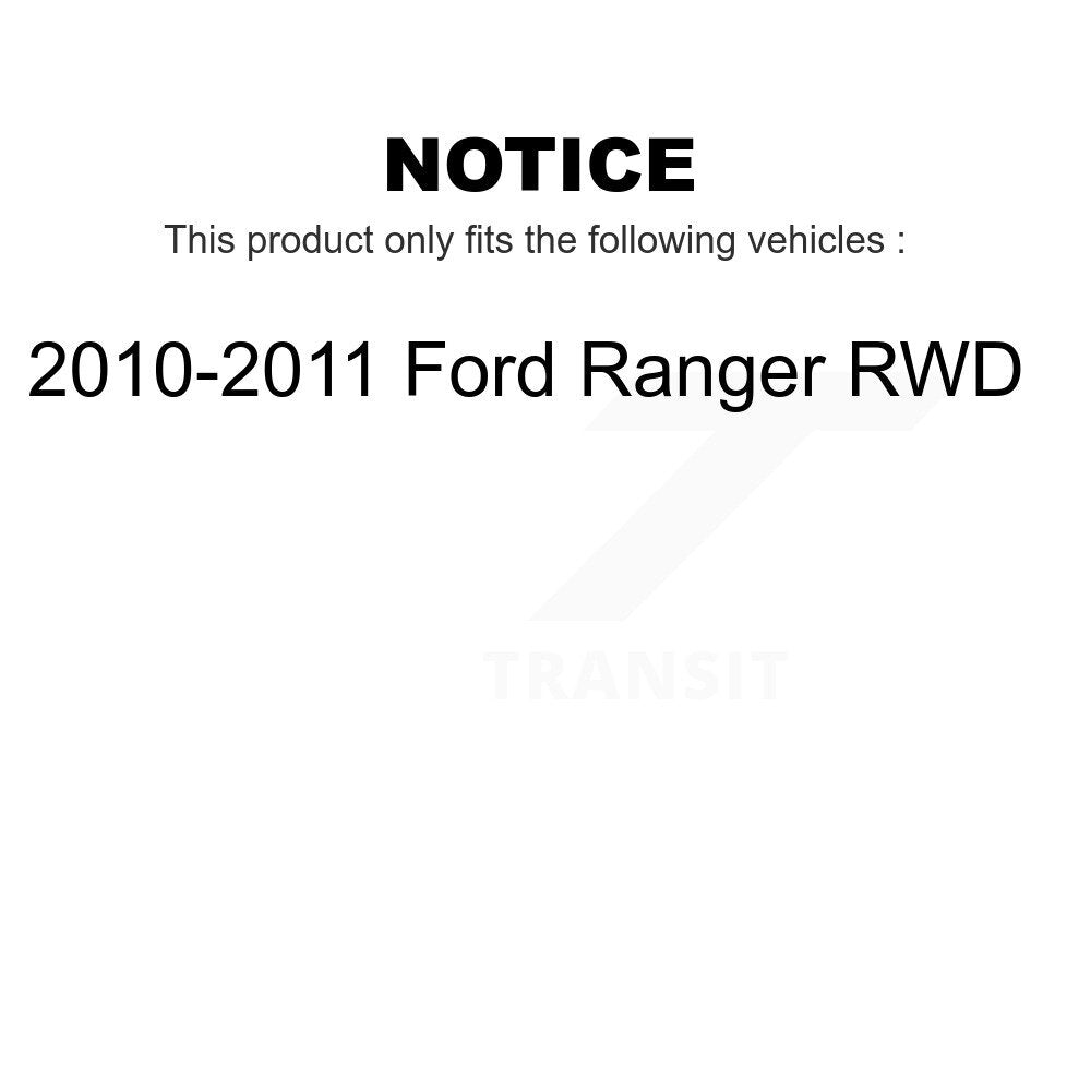 Front Disc Brake Rotors And Hub Assembly Pair For 2010-2011 Ford Ranger RWD K8-100045
