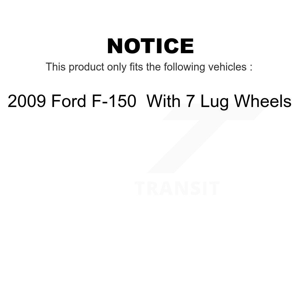Front Disc Brake Rotors Pair For 2009 Ford F-150 With 7 Lug Wheels K8-100182