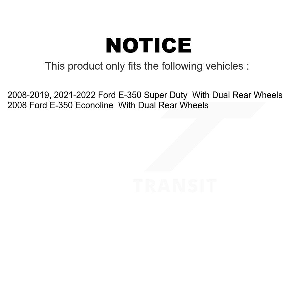 Rear Disc Brake Rotors Pair For Ford E-350 Super Duty Econoline With Dual Wheels K8-100663