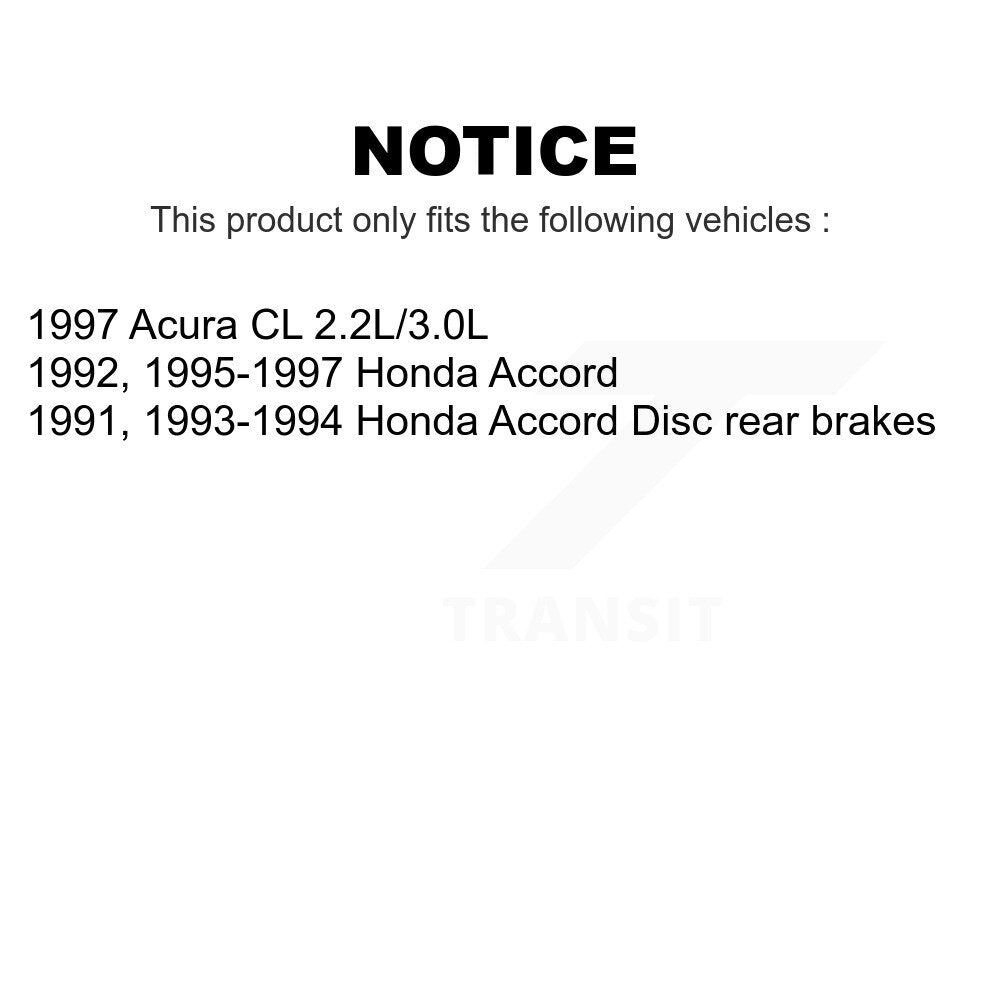 Rear Disc Brake Rotors Pair For Honda Accord Acura CL K8-100727