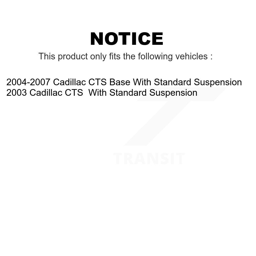 Front Rear Disc Brake Rotors Kit For Cadillac CTS With Standard Suspension K8-101000