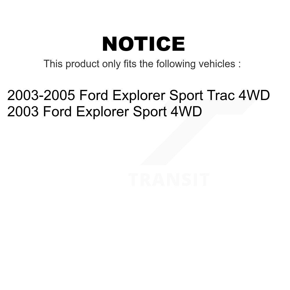 Front Rear Disc Brake Rotors Kit For Ford Explorer Sport Trac 4WD K8-101103