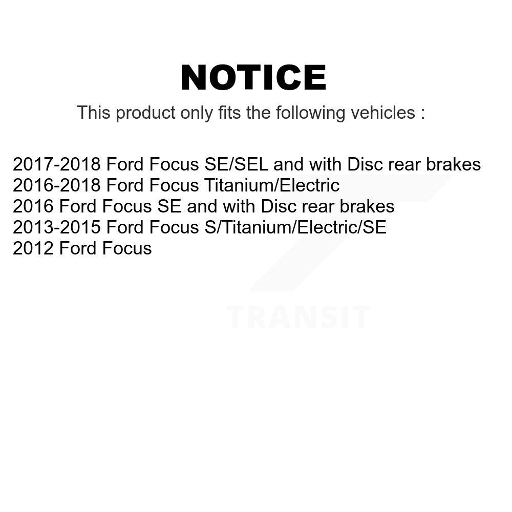 Front Rear Disc Brake Rotors Kit For Ford Focus K8-101144