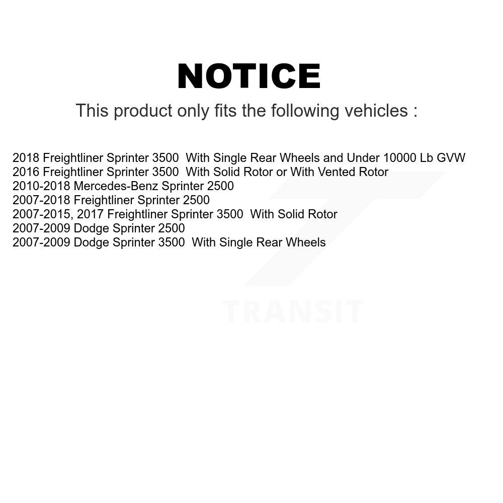 Front Rear Disc Brake Rotors Kit For Sprinter 2500 Mercedes-Benz Freightliner Dodge 3500 K8-101205