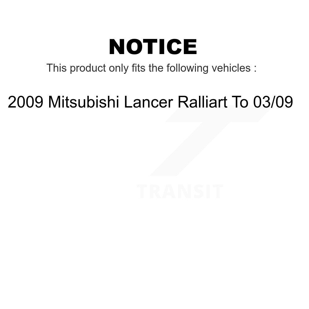 Front Rear Disc Brake Rotors Kit For 2009 Mitsubishi Lancer Ralliart To 03 09 K8-101405