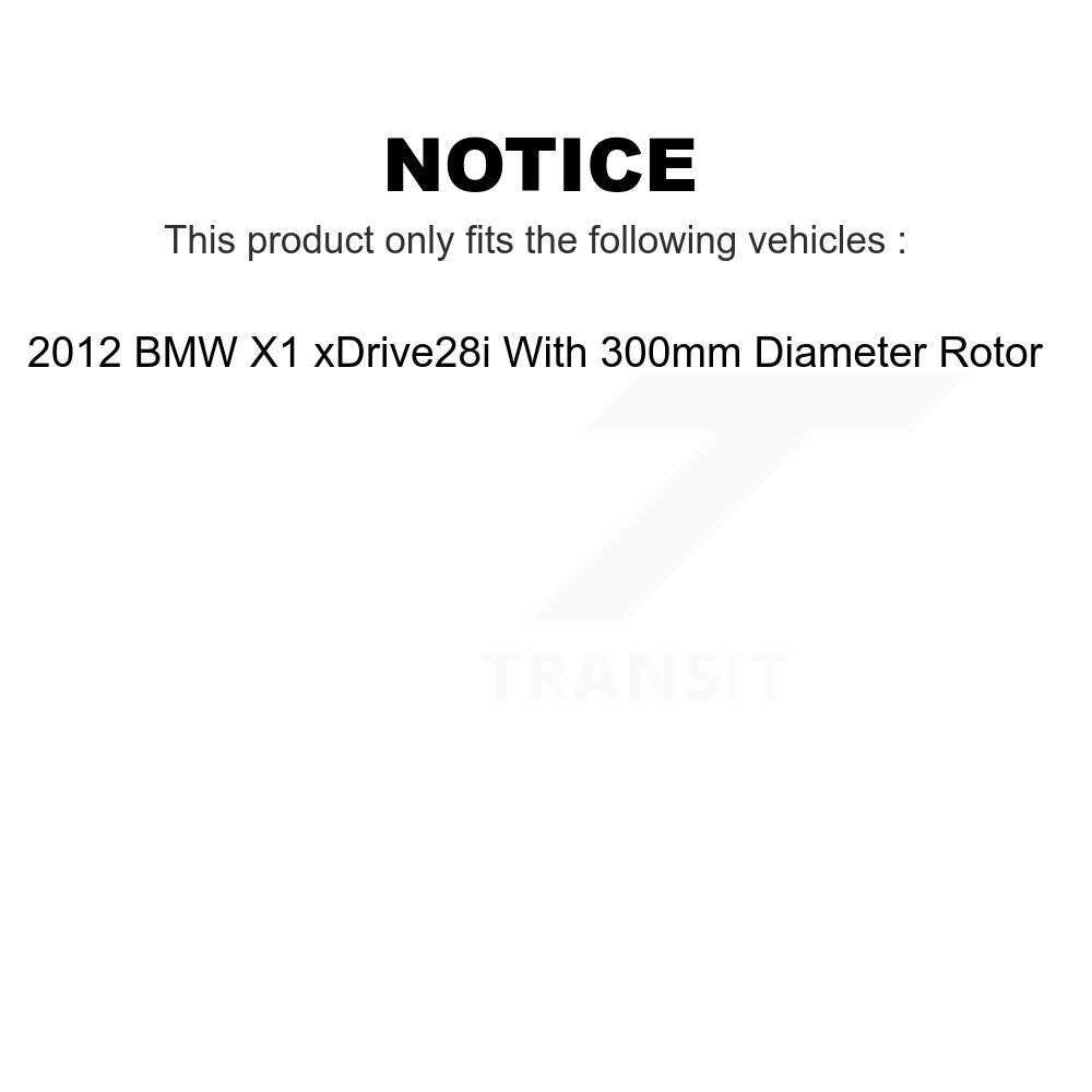 Front Rear Disc Brake Rotors Kit For 2012 BMW X1 xDrive28i With 300mm Diameter Rotor K8-101471