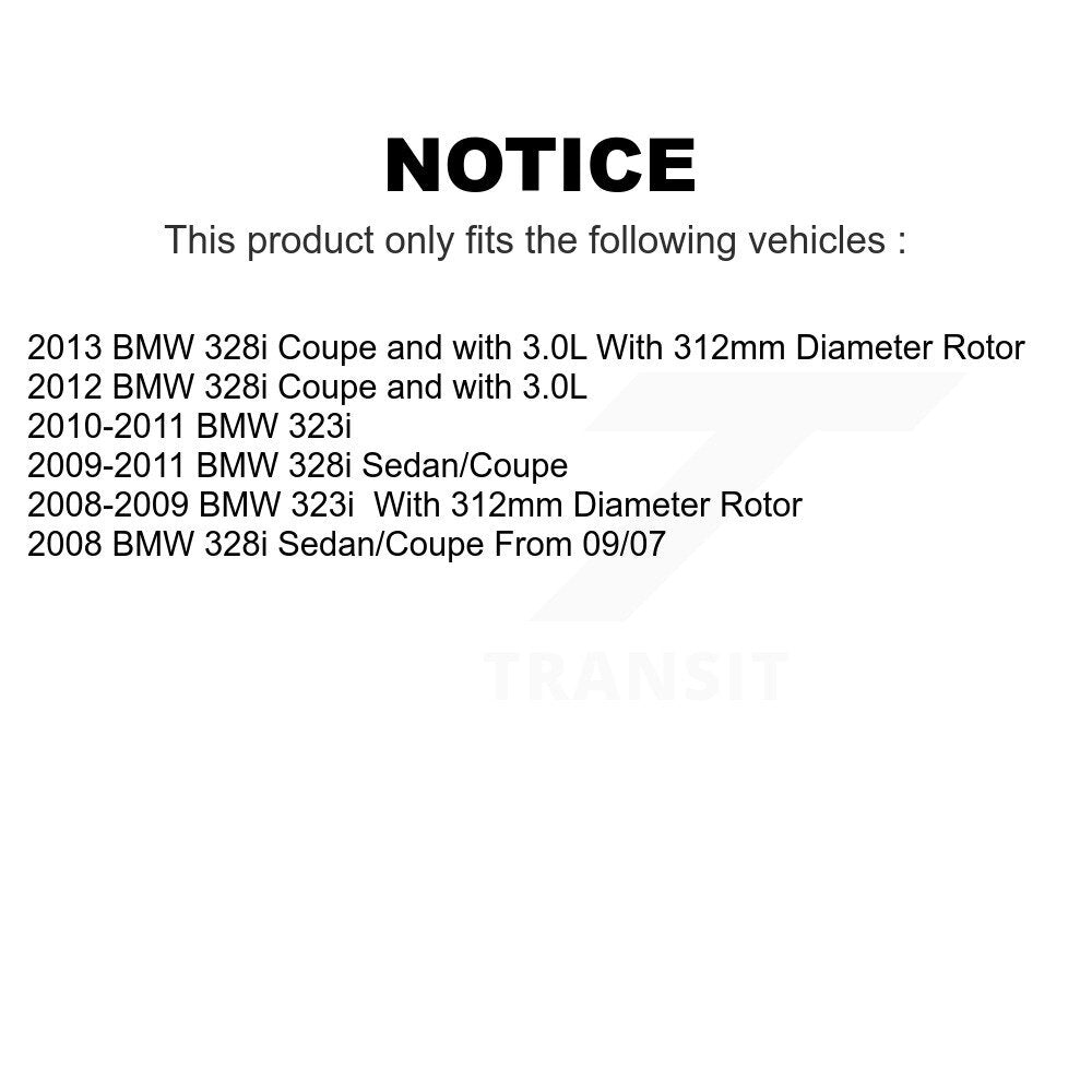 Front Rear Disc Brake Rotors Kit For BMW 328i 323i K8-101535