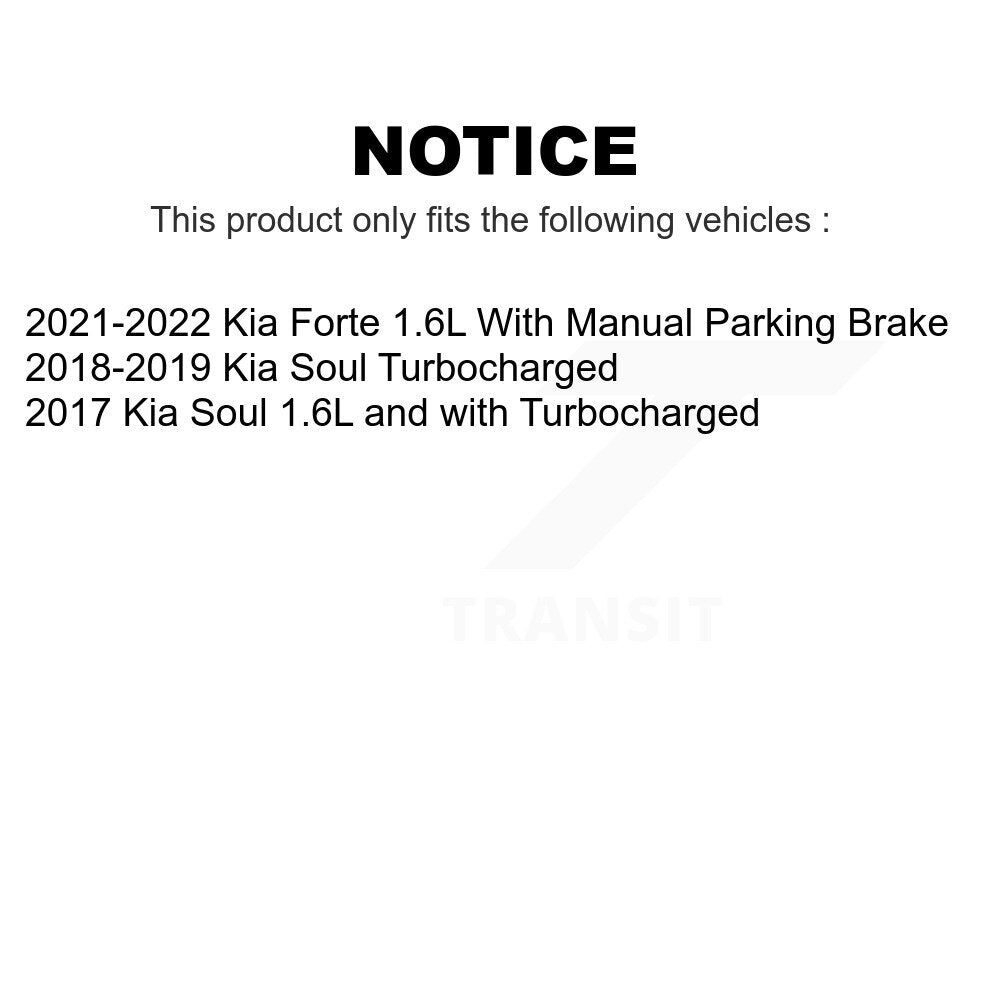 Front Rear Disc Brake Rotors Kit For Kia Soul Forte K8-101640