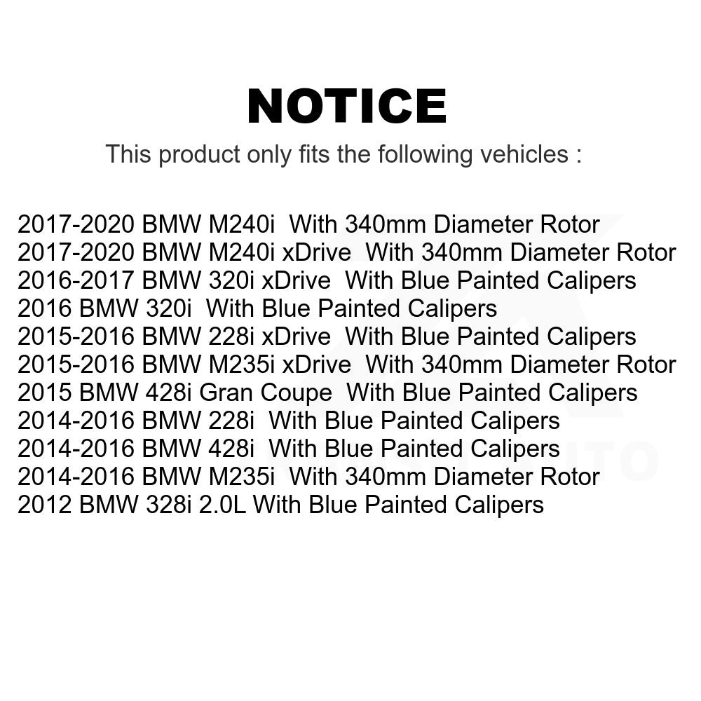 Front Rear Disc Brake Rotors Kit For BMW 428i 328i 320i xDrive 228i M235i Gran Coupe M240i K8-101656