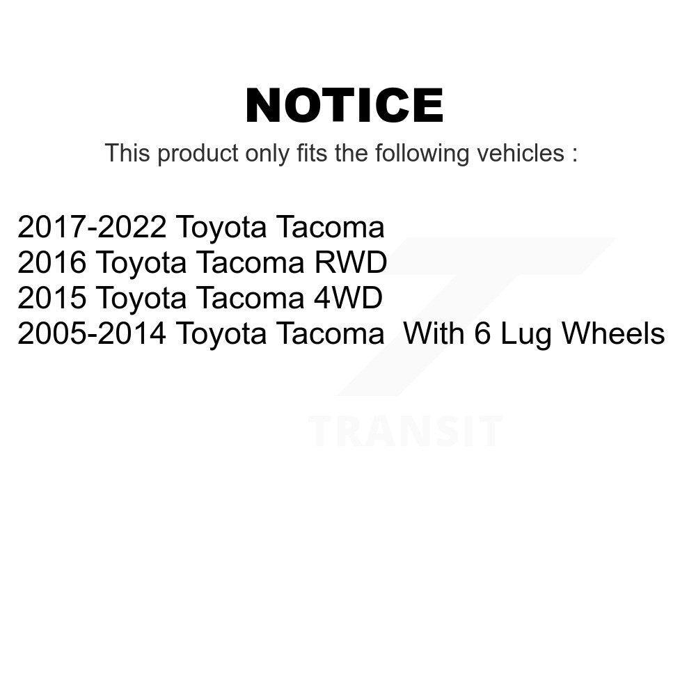 Rear Brake Drums Pair For Toyota Tacoma K8-101879