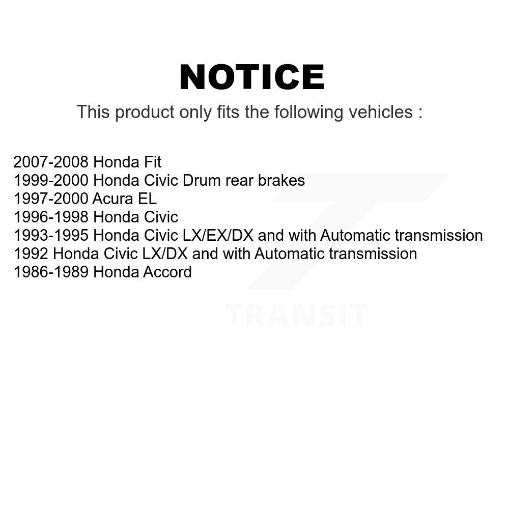 Rear Brake Drums Pair For Honda Civic Fit Accord Acura EL K8-101933