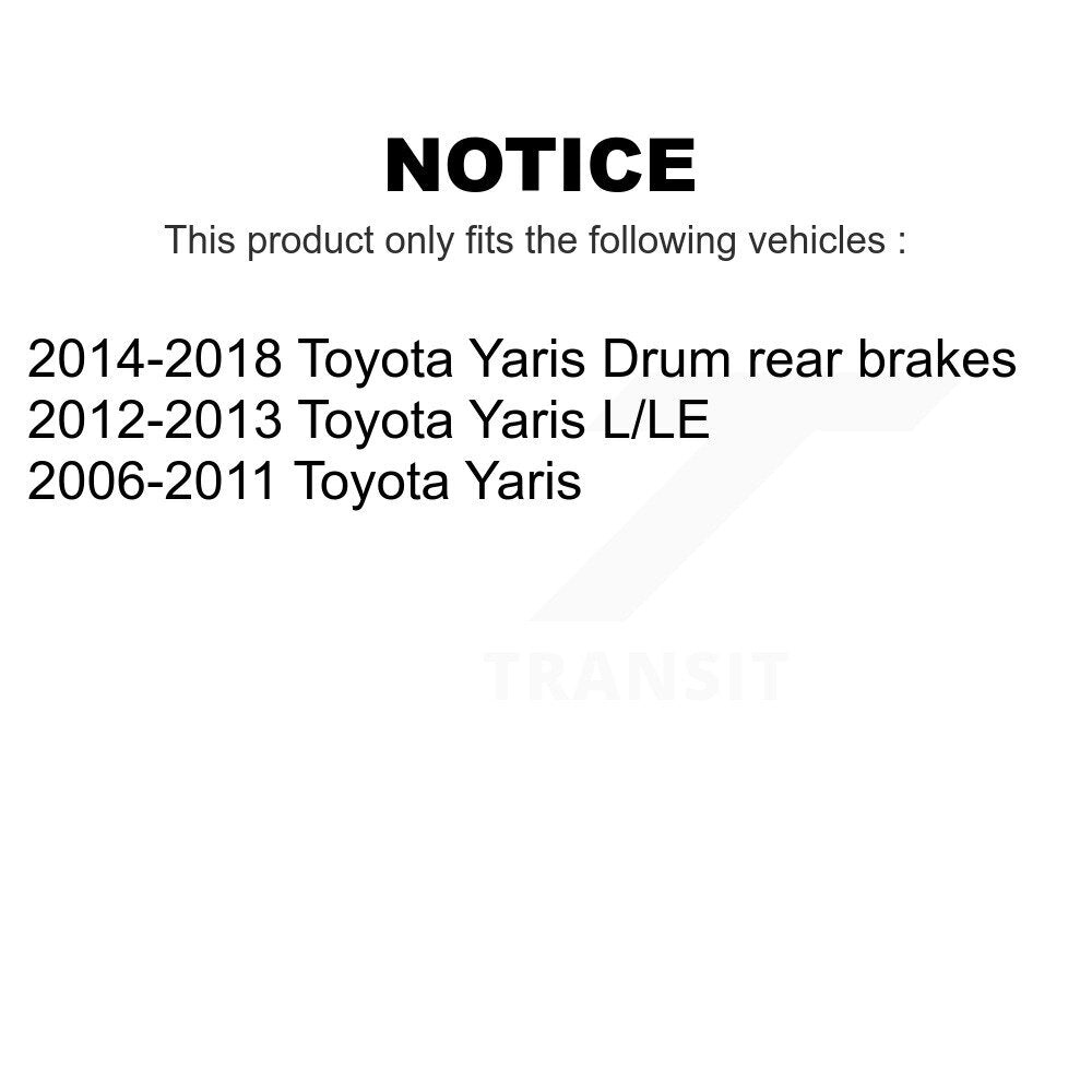 Front Rear Disc Brake Rotors Drums Kit For Toyota Yaris K8-101963