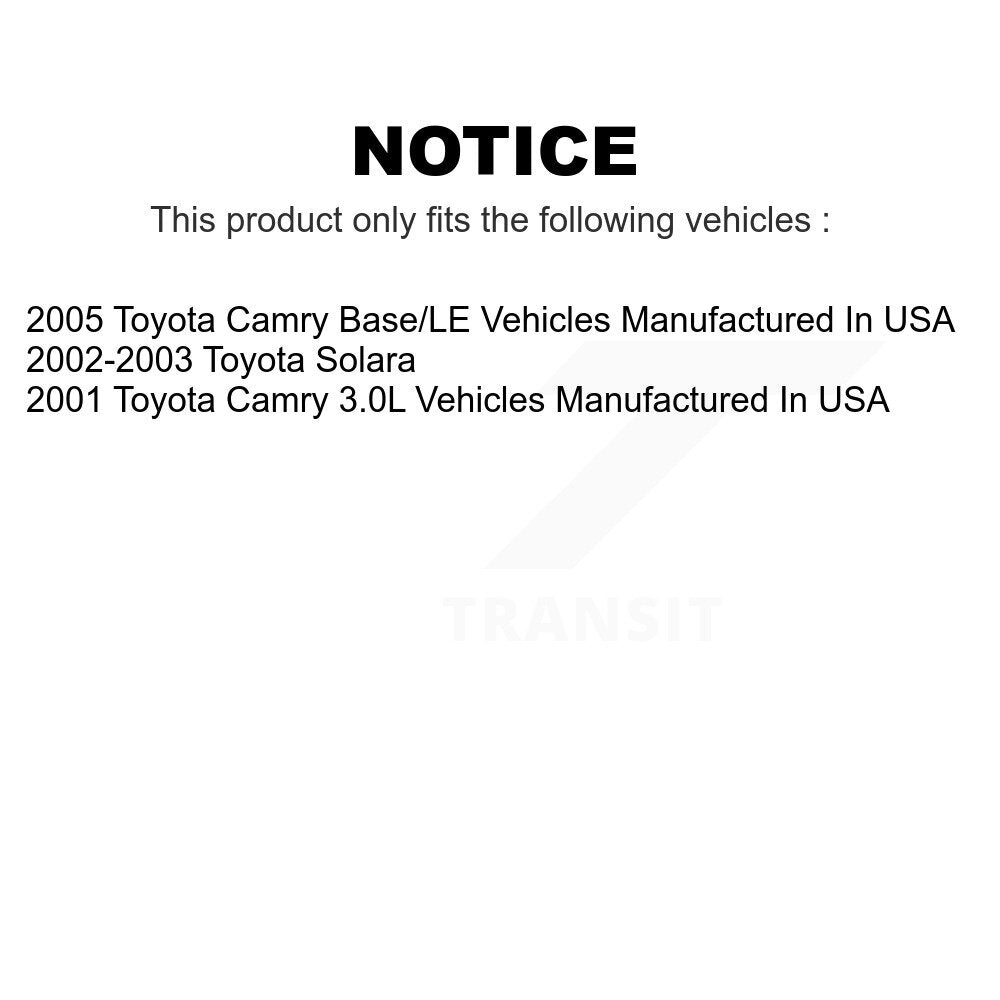 Front Rear Disc Brake Rotors Drums Kit For Toyota Camry Solara K8-101990