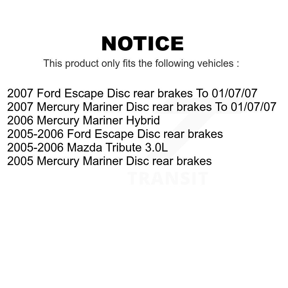 Front Rear Disc Brake Rotors Drums Kit For Ford Escape Mercury Mariner Mazda Tribute K8-102006