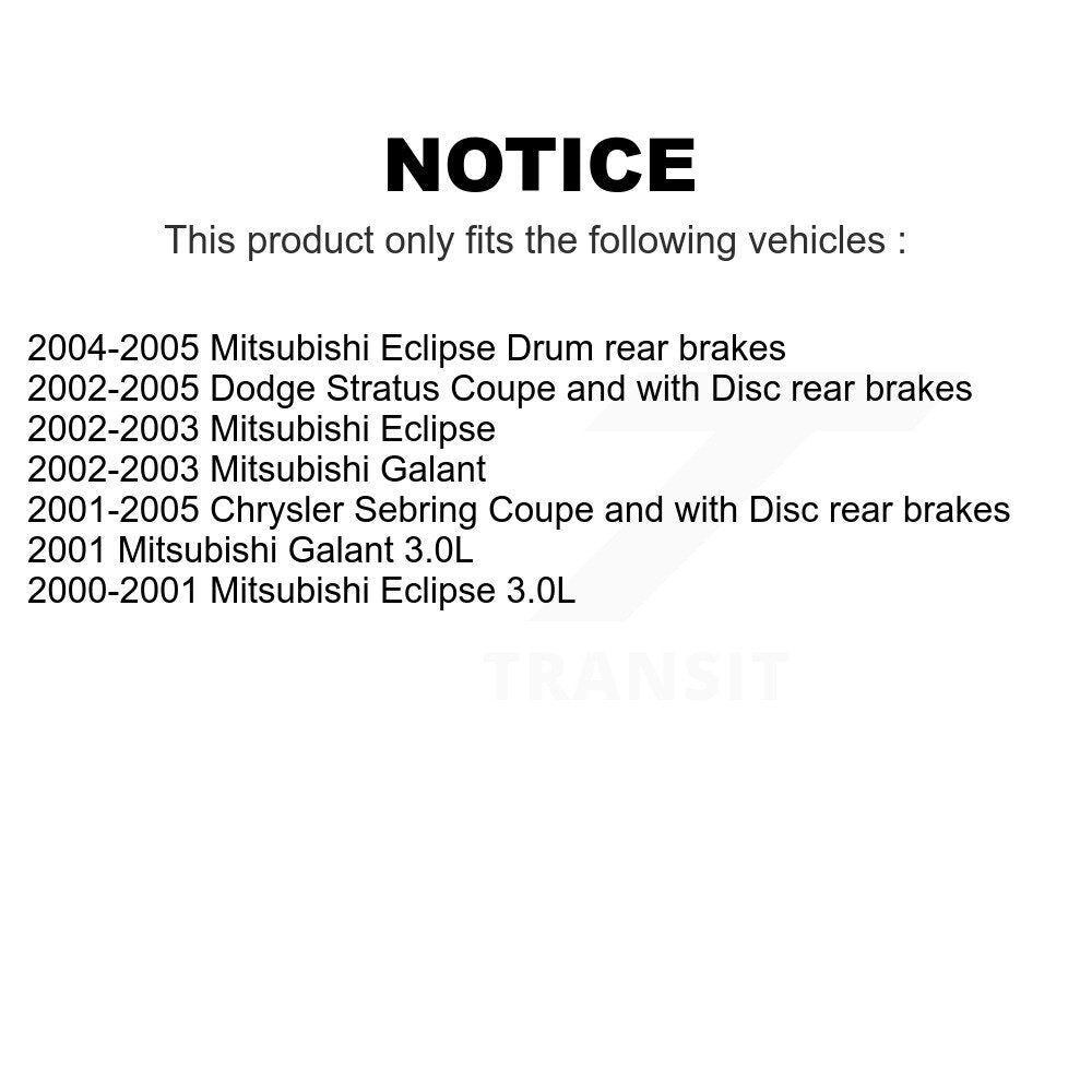 Front Rear Disc Brake Rotors Drums Kit For Chrysler Sebring Mitsubishi Dodge Stratus Eclipse Galant K8-102086