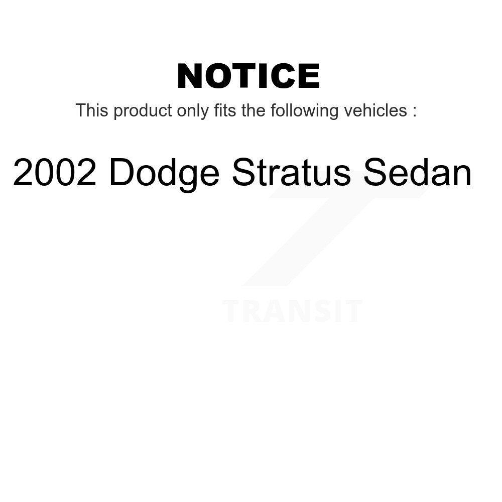 Front Rear Disc Brake Rotors Drums Kit For 2002 Dodge Stratus Sedan K8-102087