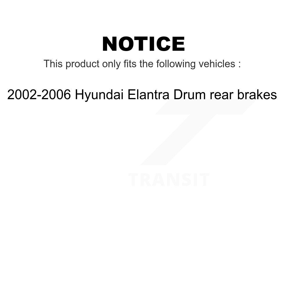 Front Rear Disc Brake Rotors Drums Kit For 2002-2006 Hyundai Elantra Drum rear brakes K8-102090