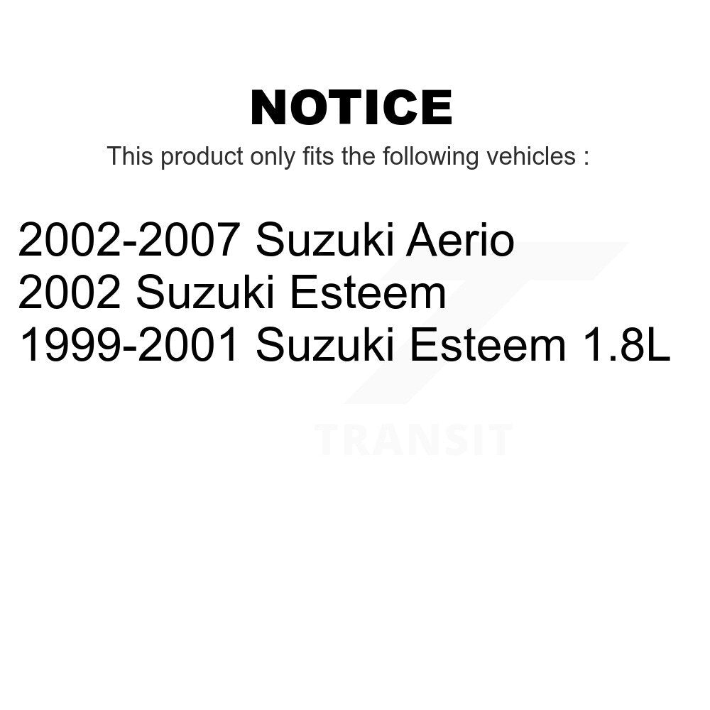 Front Rear Disc Brake Rotors Drums Kit For Suzuki Aerio Esteem K8-102178
