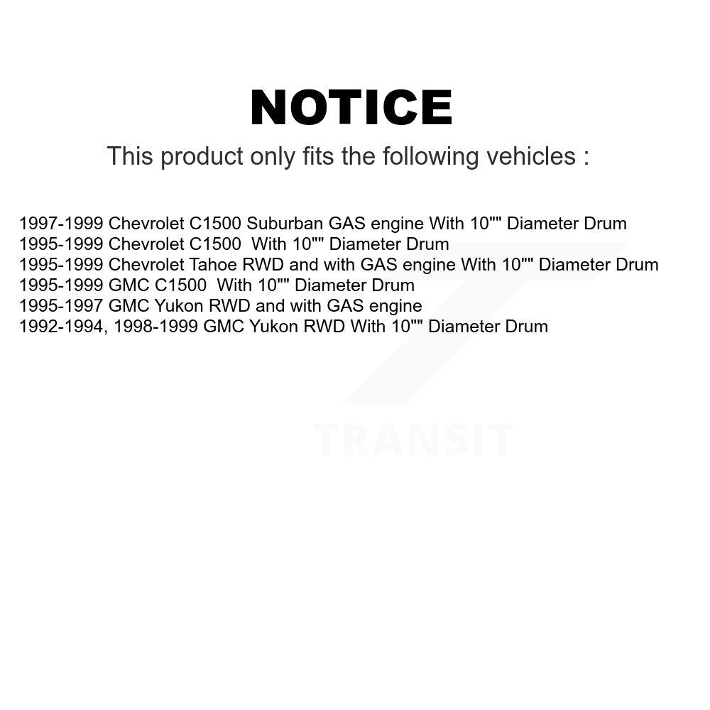 Front Rear Disc Brake Rotors Drums Kit For Chevrolet C1500 Tahoe GMC Yukon Suburban K8-102187