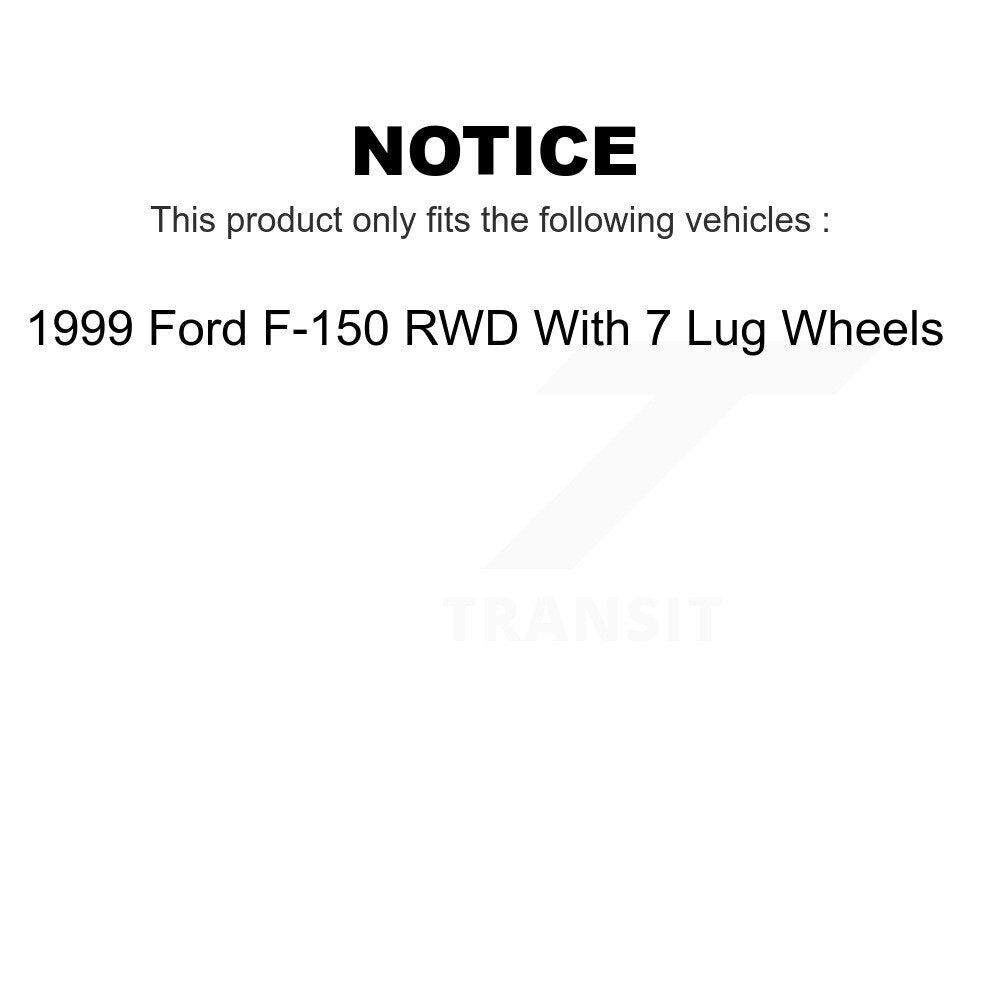 Front Rear Disc Brake Rotors Drums Kit For 1999 Ford F-150 RWD With 7 Lug Wheels K8-102213