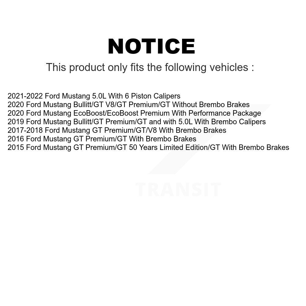 Front Rear Disc Brake Rotors Kit For Ford Mustang K8-102254