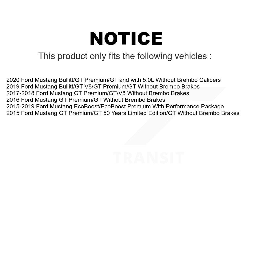 Front Rear Disc Brake Rotors Kit For Ford Mustang K8-102255