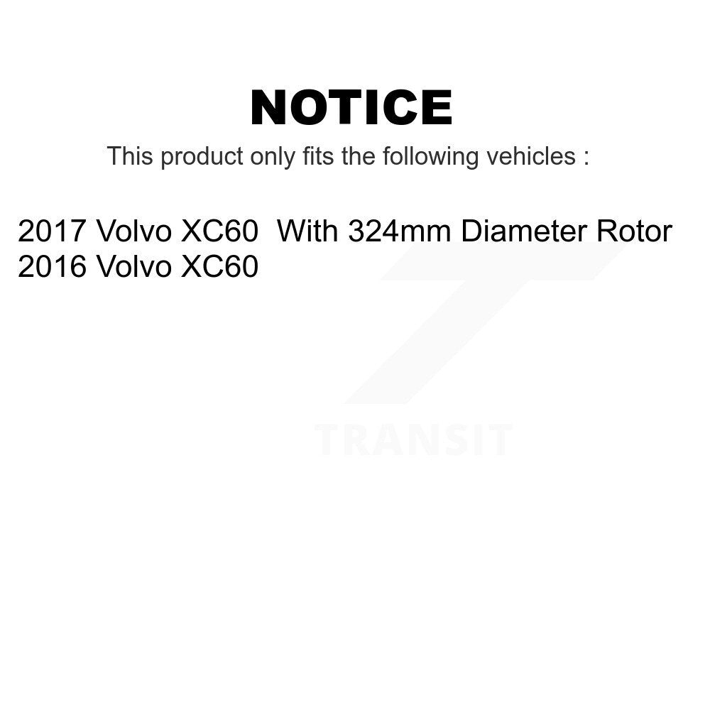 Front Rear Disc Brake Rotors Kit For Volvo XC60 K8-102276