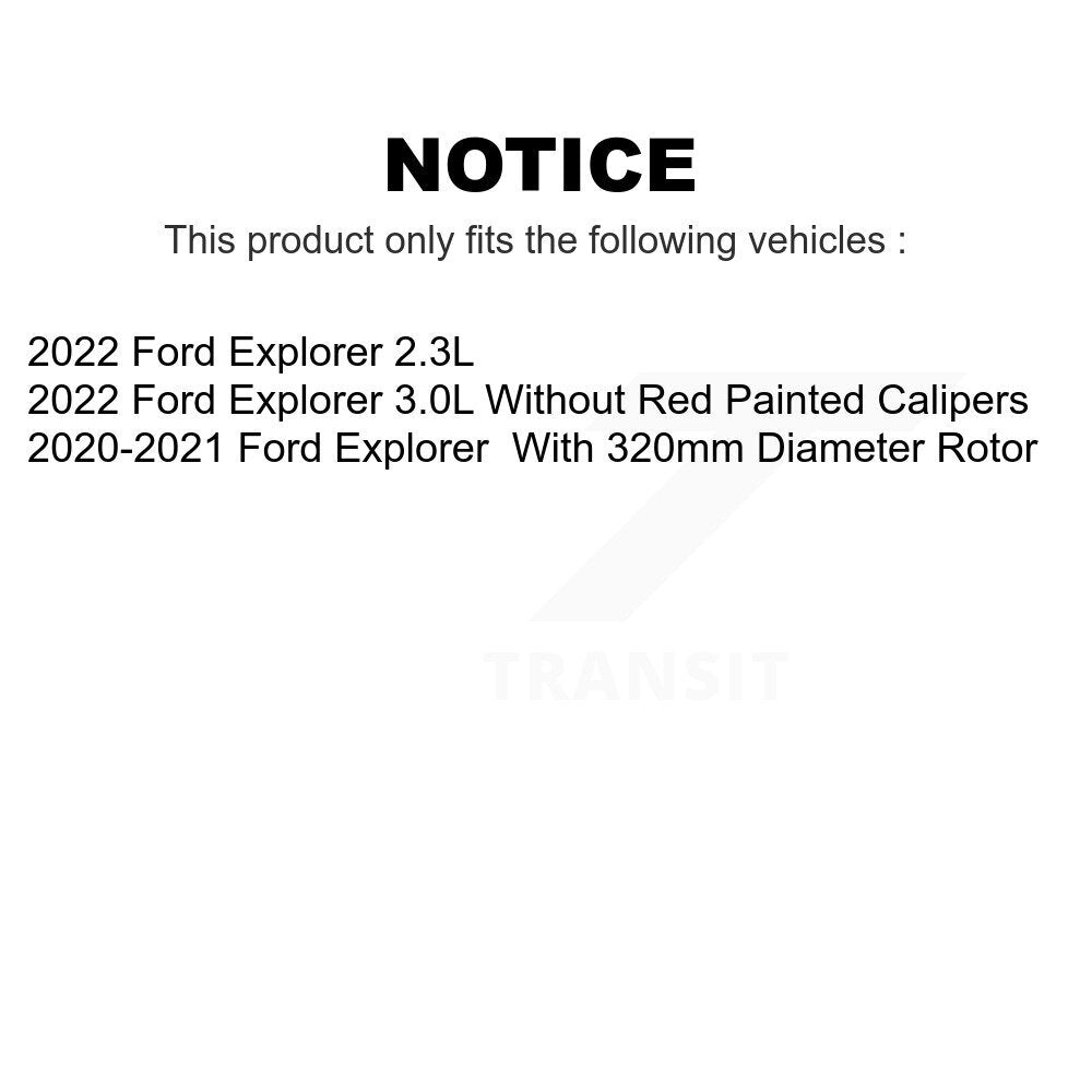 Rear Disc Brake Rotors Pair For Ford Explorer K8-102323