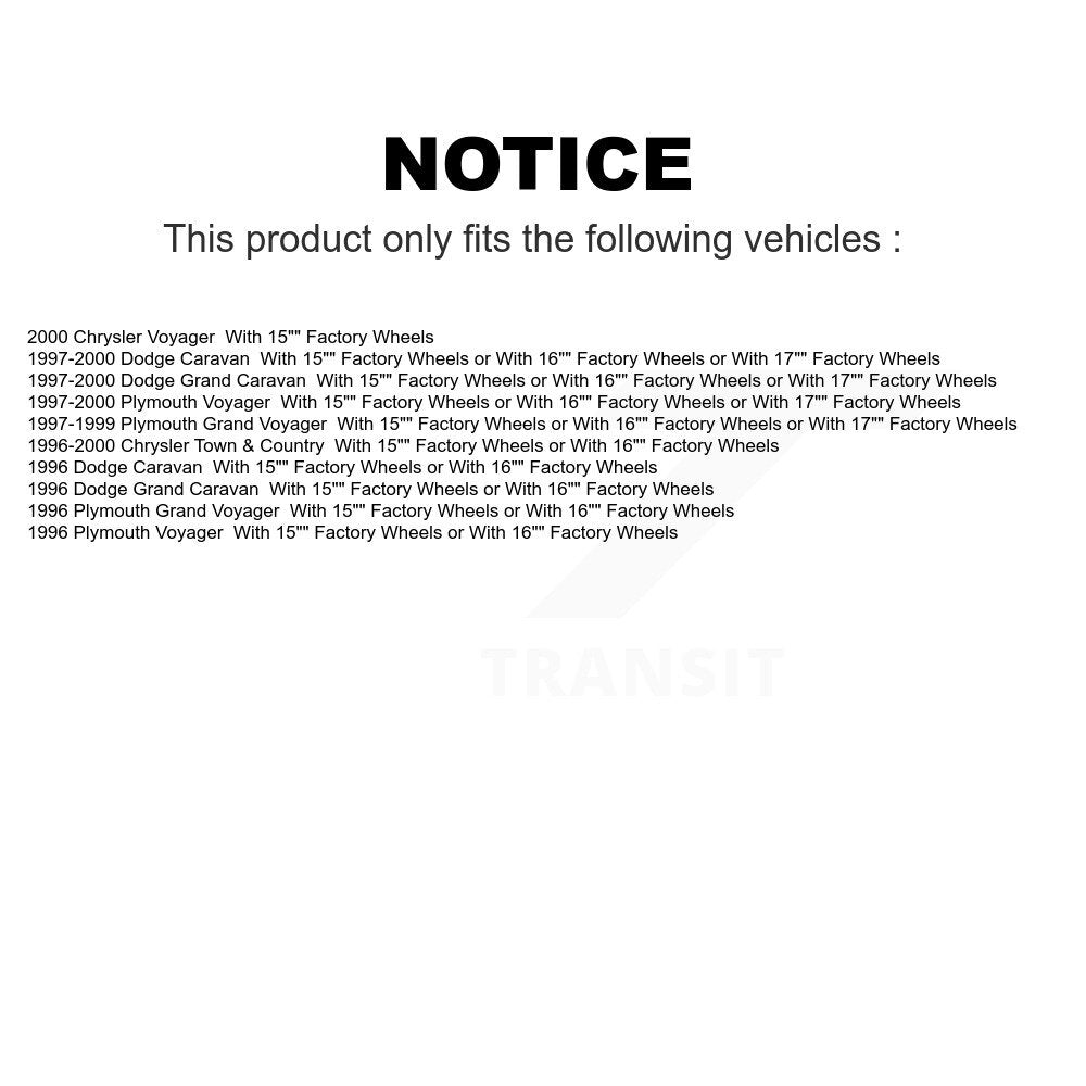 Front Rear Disc Brake Rotors Drums Kit For Dodge Grand Caravan Chrysler Town & Country Plymouth Voyager K8-102404