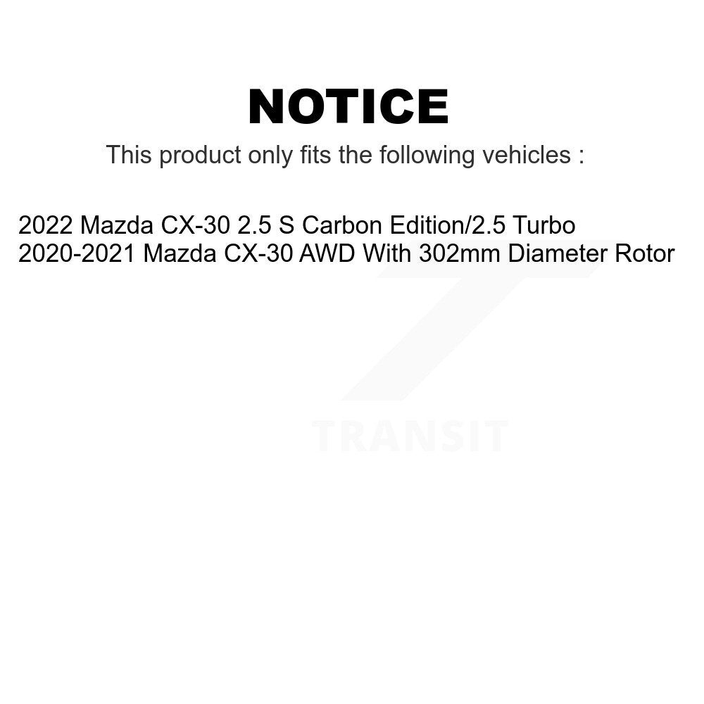 Front Rear Disc Brake Rotors Kit For Mazda CX-30 K8-102424