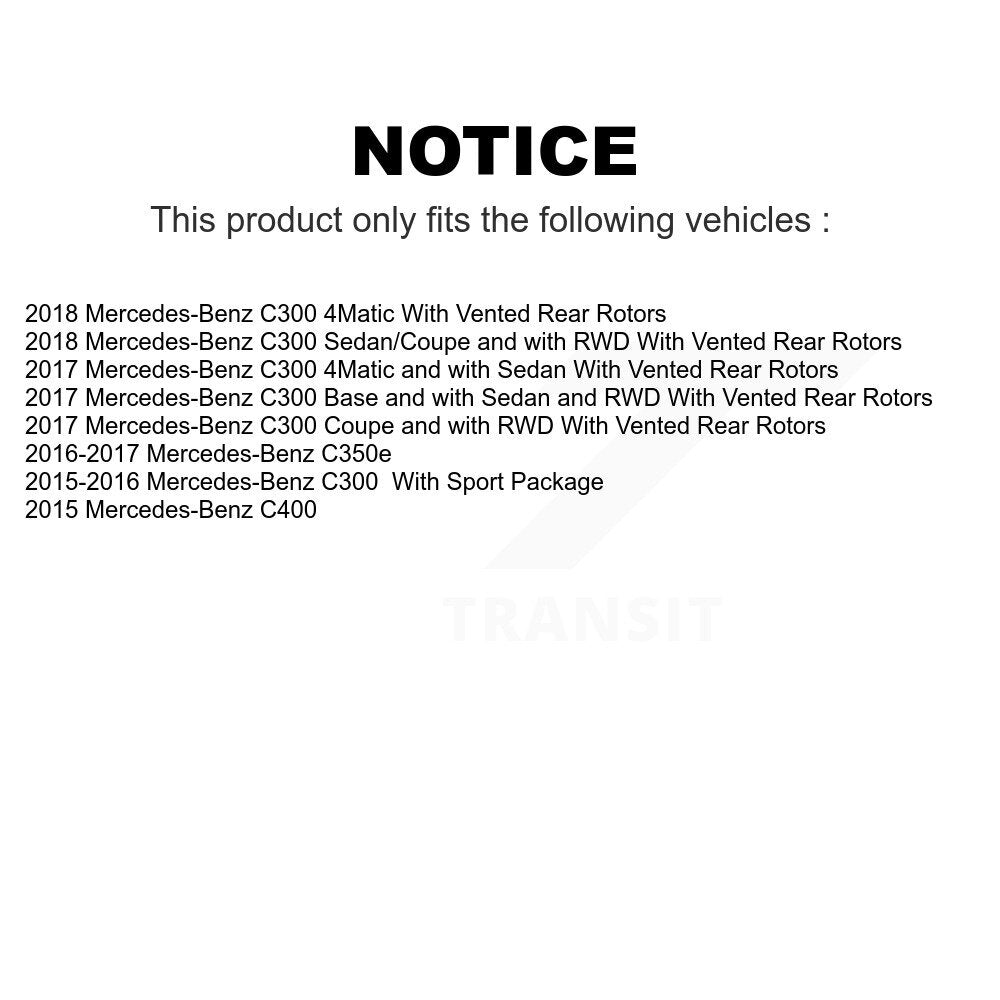 Front Rear Disc Brake Rotors Kit For Mercedes-Benz C300 C400 C350e K8-102436