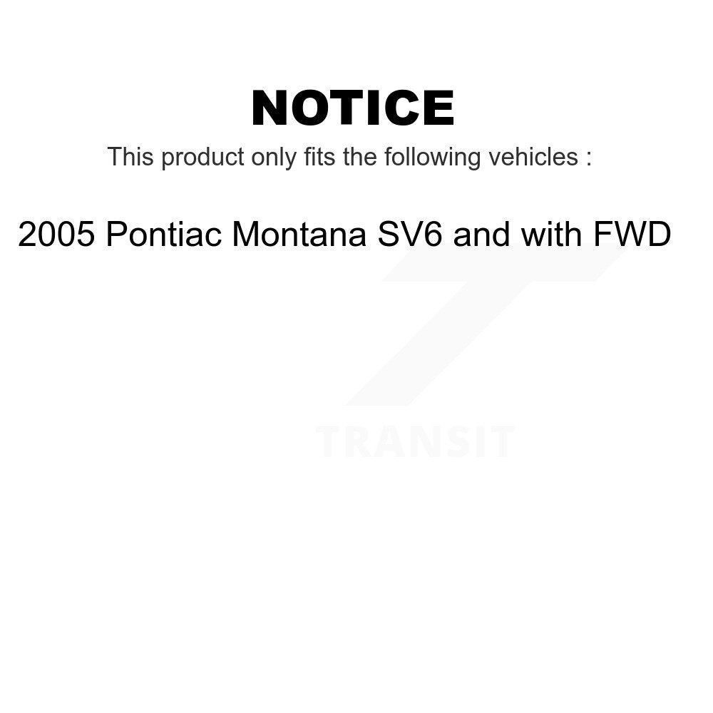 Front Rear Disc Brake Rotors Kit For 2005 Pontiac Montana SV6 with FWD K8-102458